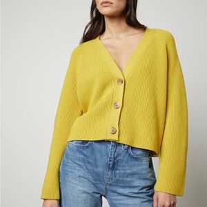 Anthropologie Velvet by Graham & Spencer Marilyn Cardigan Sweater (Yellow)